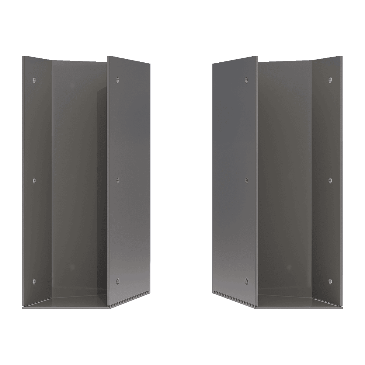 Steel Angle End Bracket 165x50mm 45 Degree (Pair)