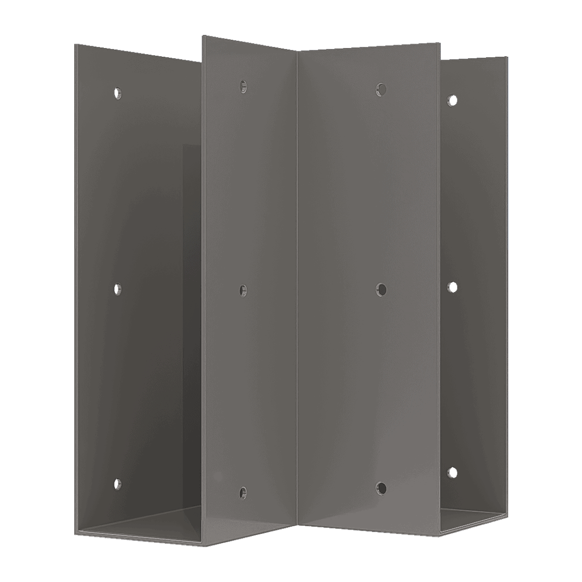 Steel Corner End Bracket 165x50mm
